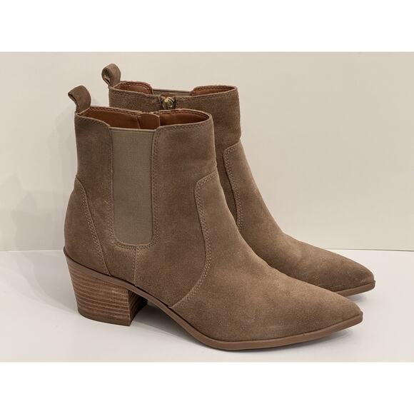 Franco Sarto Sager Suede Pointed Toe Ankle Boots Women's 8.5 - Picture 1 of 12